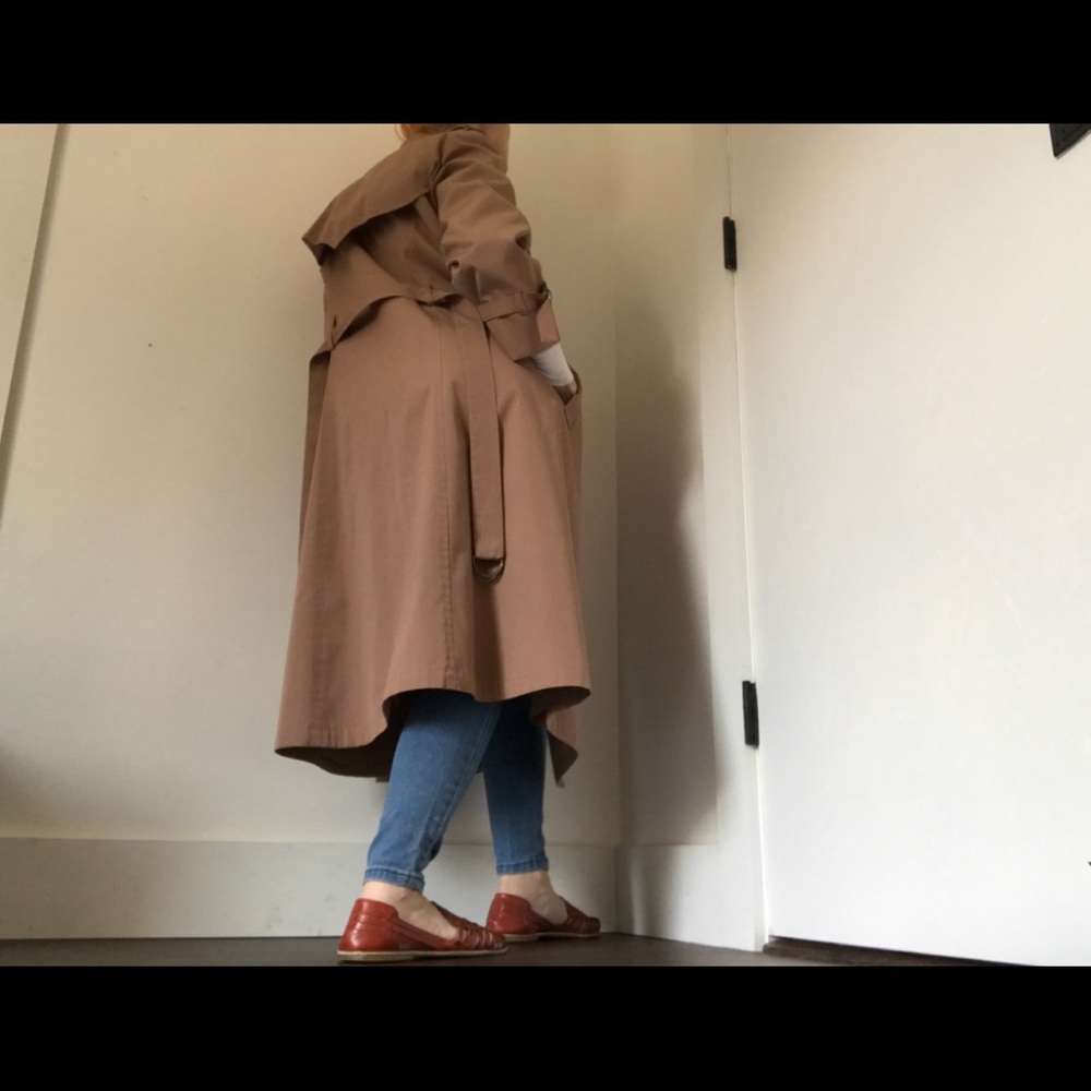 London Fog Dusty Rose Vintage Trench Coat RARE - Picture 3 of 14
